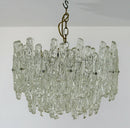 Mid Century Modern Large Lucite Kalmar Ice Light Fixture Chandelier 1970s