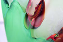 Judson Guérard Signed Green Handblown Contemporary Art Glass Vase Chaos Series