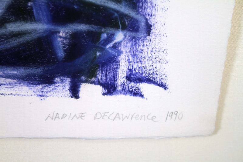 Nadine DeLawrence Maine Untitled No. 34 Signed Monoprint on Paper Framed 1990