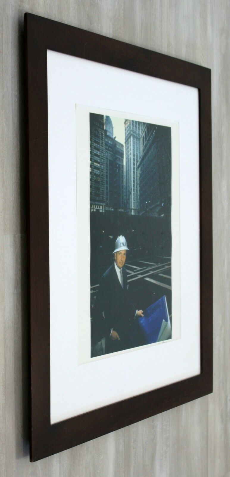 Mid Century Modern Framed Photo Danger Banker Signed Slim Aarons Rockefeller 50s