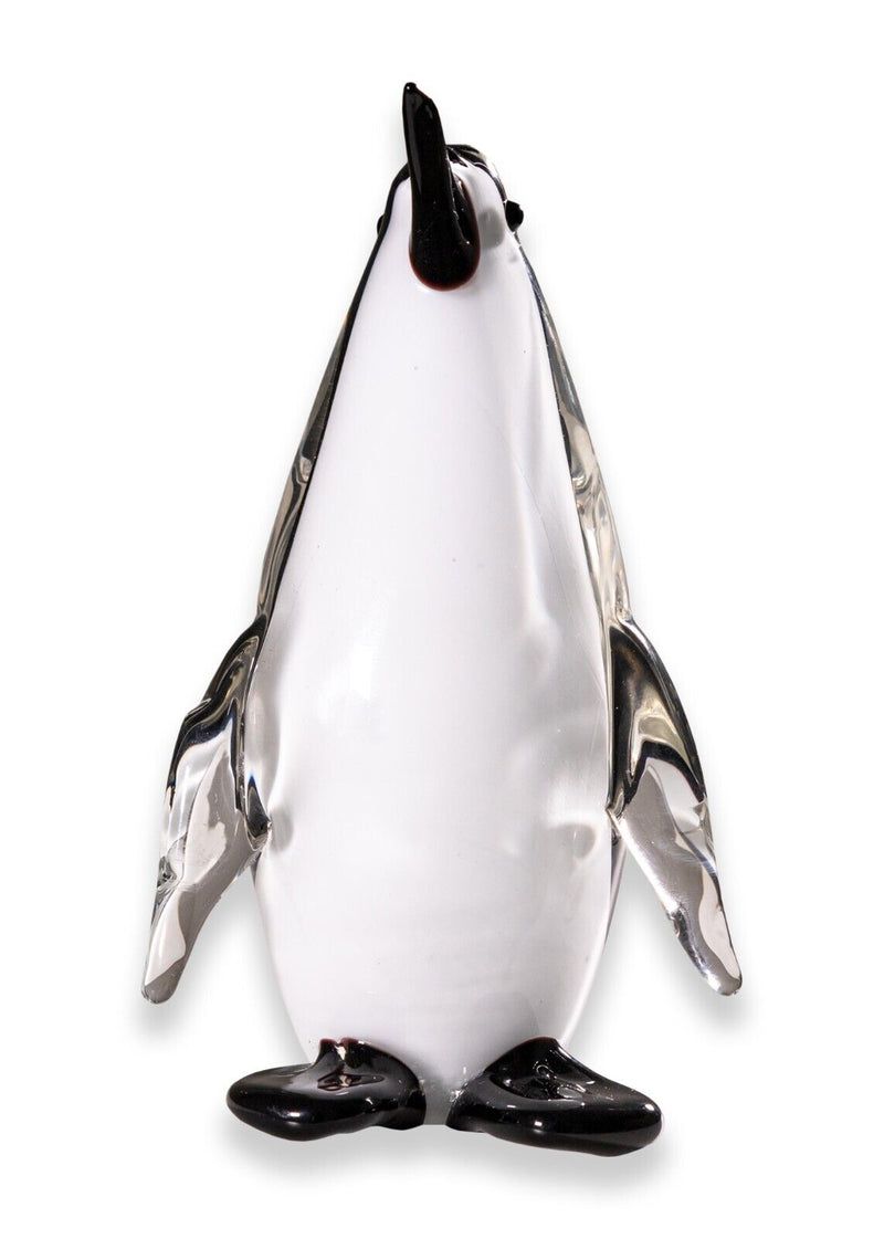 Murano Art Glass Penguin Figurine Sculpture with Original Tag