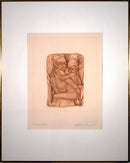 Guillaume Azoulay Mere Afrique Signed Modern Etching on Paper 58/300 Framed 1977