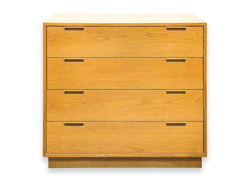Charles Webb Traditional Mid Century Modern Oak Rectangular 4 Drawer Dresser