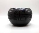 Vintage Santa Clara Pueblo Black Ware Bowl Etched Santa Fe New Mexico Unsigned