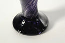 Contemporary Handblown Glass Vase Indigo with Swirl Design