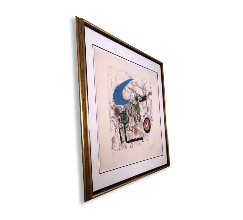 Joan Miro Pygmees Sous la Lune Signed Modern Etching Aquatint 27/50 Framed 1972