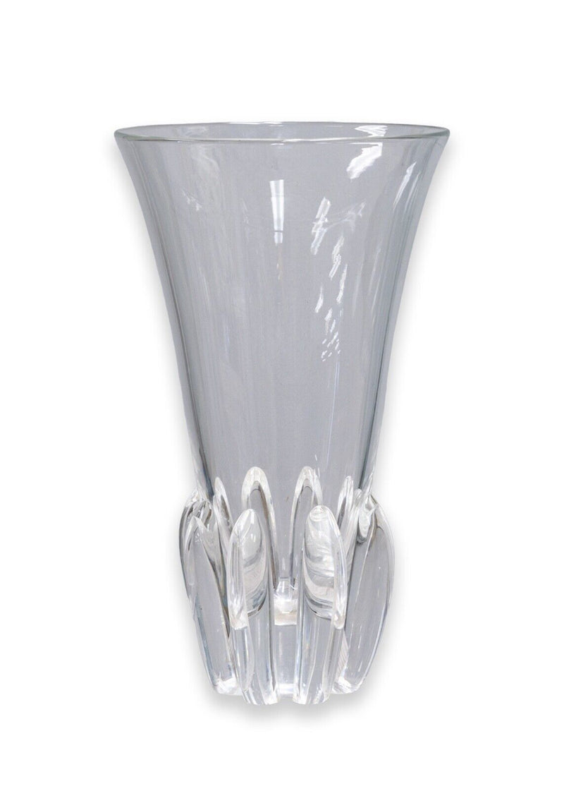 George Thompson for Steuben Lotus Styled Crystal Vase Contemporary Modern