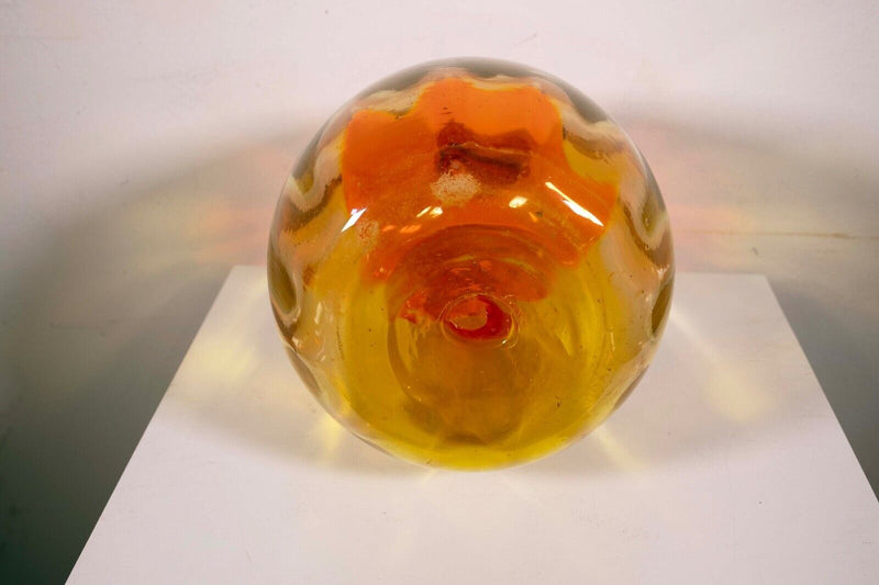 Blenko Tangerine Glass Decanter sans Stopper Model 6416 Mid Century Modern