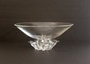 Vintage Mid Century Steuben Crystal Peony Footed Bowl by Donald Pollard 1960s