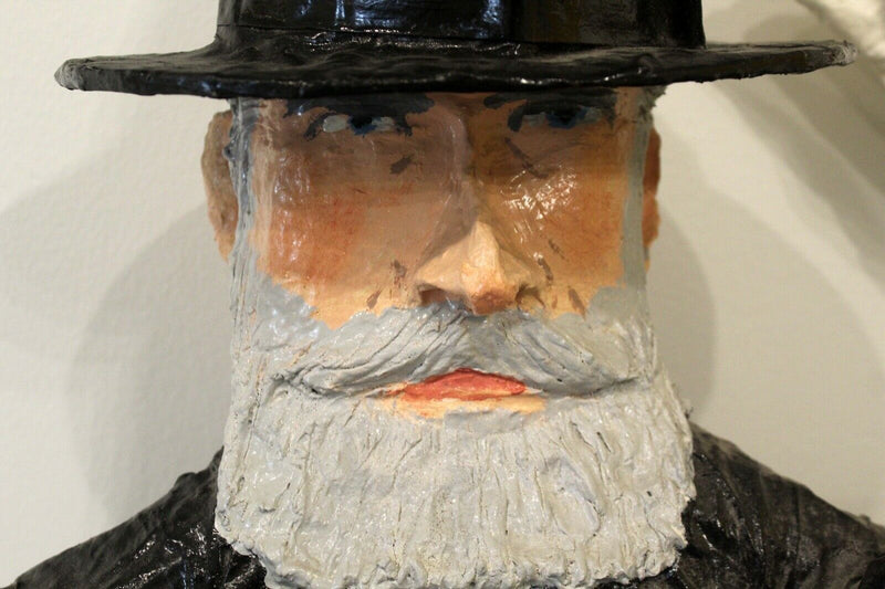 Contemporary Whimsical Mike Leaf The Messiah, Bob Dylan & The Rebbe Paper Mache