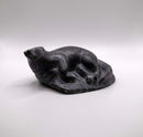 Inuit Canadian Eskimo Carved Soapstone Otter Native Sculpture Signed Abraham Pov
