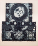 Marilyn Levin Schecter Man W/o Structure Modern Embossed Etching on Paper 12/30