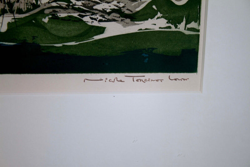 Nicole Tercinet Levin Les Contintents Barbares Signed Aquatint on Arches Paper