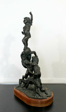 Mid Century Modern Bronze Table Sculpture Signed Edward Chesney 1972