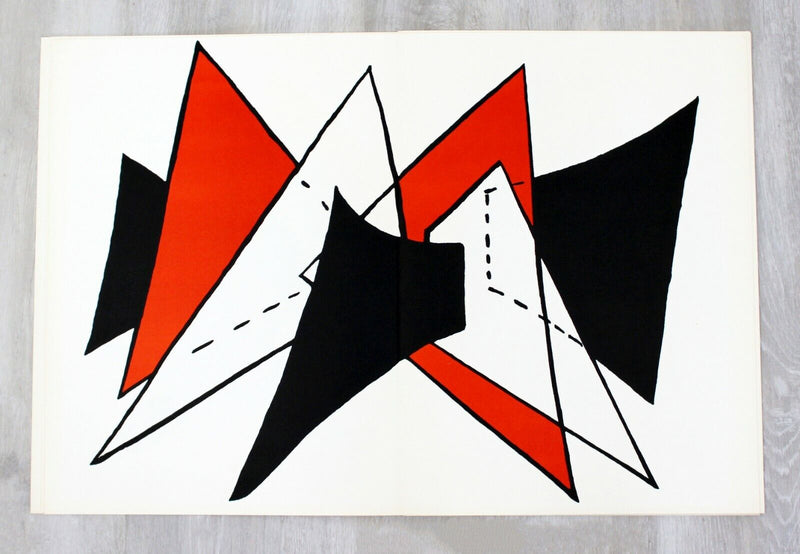 Mid Century Modern Calder Stabiles Paper Art Book Suite of 8 Lithographs 1970s