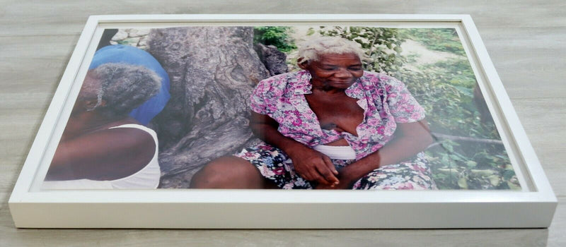 Chantel James Haiti Elderly Woman Photograph Framed Signed