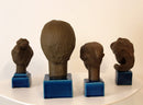 Johannes Hedegaard Royal Copenhagen Denmark Set of 4 Rare Ceramic Busts 1960s