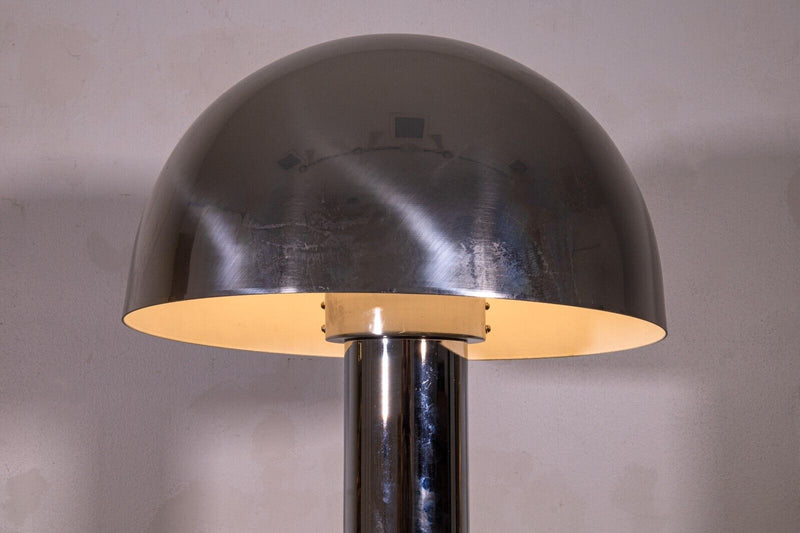 Mid Century Modern Robert Sonneman For Laurel Chrome Mushroom Floor Lamp