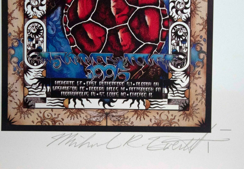 Grateful Dead Turtle Signed Michael R Everitt 1995 Poster Proof