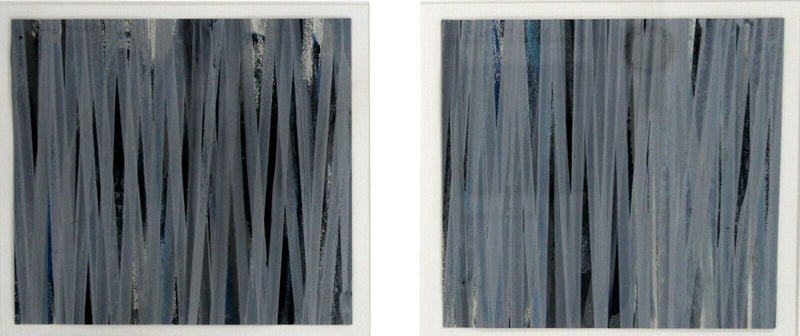 Pair of Contemporary Abstract Paintings on Paper