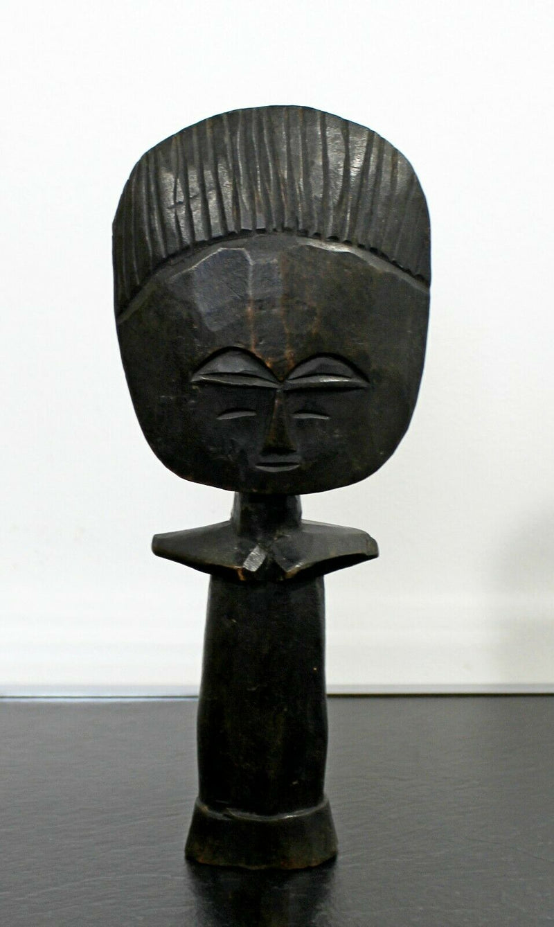 Vintage Ashanti Tribal Carved Wood Fertility Doll Figurine Table