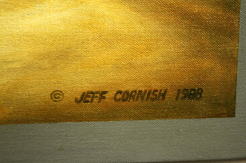 Jeff Cornish Body Armour Signed 1988 Photorealistic Acrylic Painting on Canvas