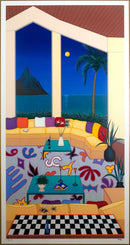Fanch Ledan Living in Bora Bora Signed Contemporary Serigraph 217/395 Framed