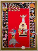 David Sharir Hannukah Signed Modern Judaica Serigraph on Paper 104/225 Unframed