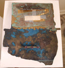 Sue Linburg Le Souvenir II Signed Modern Polychromed Bronze Hanging Wall Sculpt