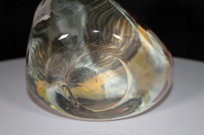Sally Rogers Contemporary Hand Blown Art Glass Vase and Set of 3 Sculptures
