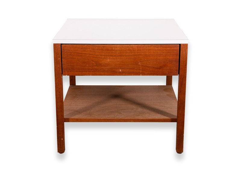 Mid Century Modern Florence Knoll Walnut End Table Nightstand