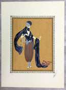 Mid Century Modern Deco Unframed Calyph's Concubine Erte Signed Lithograph