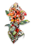 Postmodern Abstract Painted Paper Hanging Wall Sculpture Signed Ratterman 1991