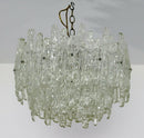 Mid Century Modern Large Lucite Kalmar Ice Light Fixture Chandelier 1970s