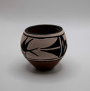 Vintage Zuni Tribe Native American Hand Painted Miniature Pottery Bowl Signed