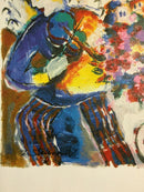 Modern Unframed Winged Violinist Zamy Steynovitz Signed Seriolithograph Canvas