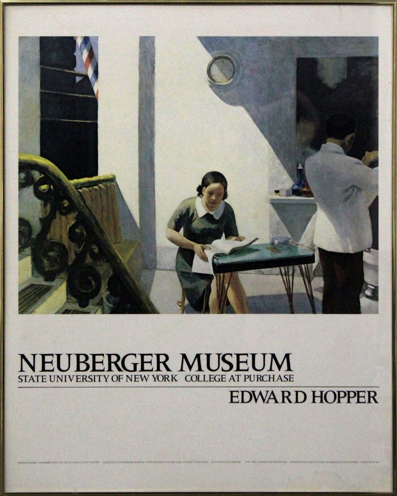 Edward Hopper The Barber Shop Neuberger Museum Vintage Exhibition Poster 1981