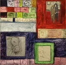 Contemporary Modern Deborah Putnoi Collage & Paint on Wood Painting