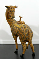 Vintage Woven Chinese Giraffe Asian Style Basket Sculpture