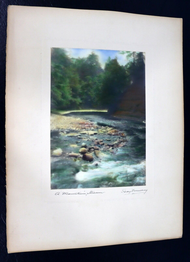 Percy Murray A Mountain Stream Signed Vintage Photo