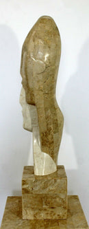 Contemporary Modern Composite Faux Marble Table Sculpture Austin Prod Era 1980s