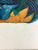 Mid Century Modern Unframed Sagittarius Zodiac Judith Bledsoe Signed Lithograph