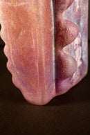 Bernie D’Onofrio Contemporary Hand-Blown Sculpted Purple & Frosted Etched Glass