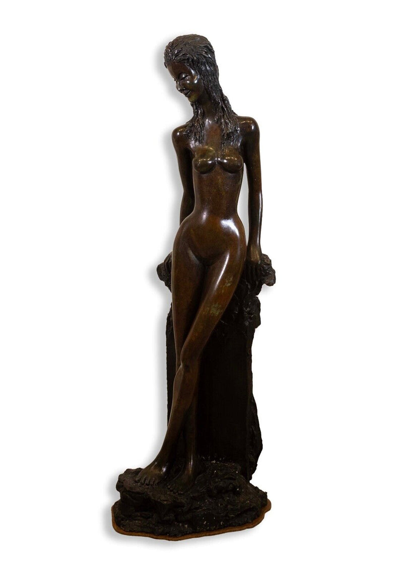 Art Deco Nouveau Modern Female Nude Bronze Decorative Figurative Sculpture