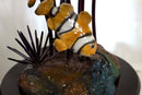 J Townsend Sealife Clownfish in Coral Bronze & Ceramic Sculpture Signed 7/399