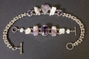 Stephen Dweck Purple Stone Sterling Silver Necklace and Bracelet One-of-a-Kind