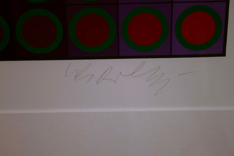 Victor Vasarely Vega Signed Op Art Modern Serigraph on Paper 138/250 Framed 1972