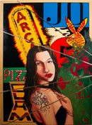 DAZE Chris Ellis Tattooed Girl Coney Island Signed Graffiti Street Art Portrait