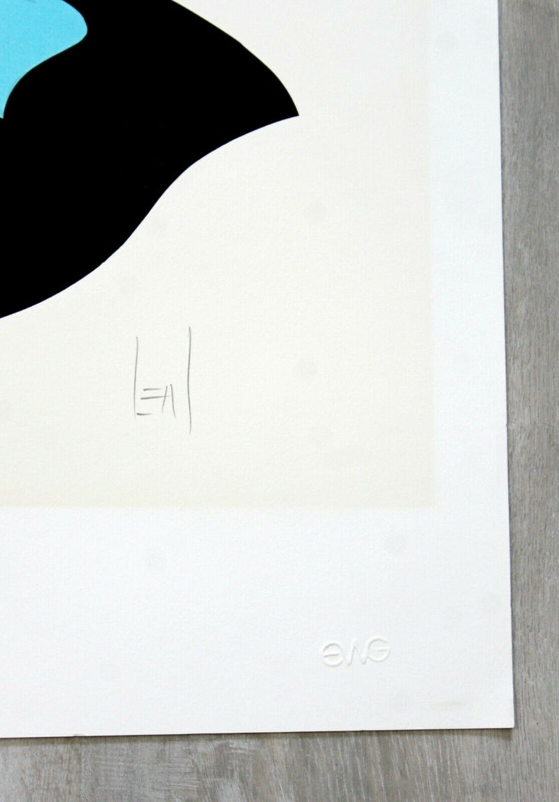 Contemporary Modern Unframed Print Signed Steve Leal "Tia" 1980s