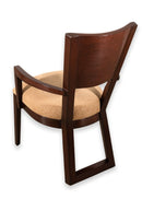 Pair of Berman Rossetti Contemporary Modern Dark Wood Armchairs